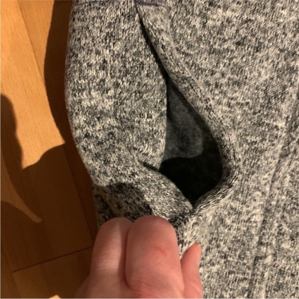 NWT Boy’s Children’s Place Grey Speckled Sherpa Full Zip Hoodie - size L (10/12) - Picture 5 of 14